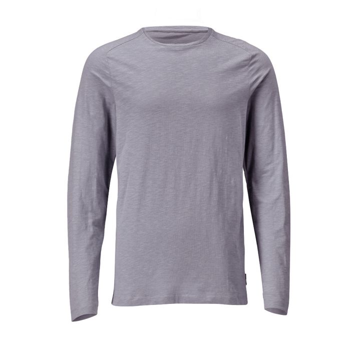 T-Shirt, Langarm CUSTOMIZED Hell Steinblau