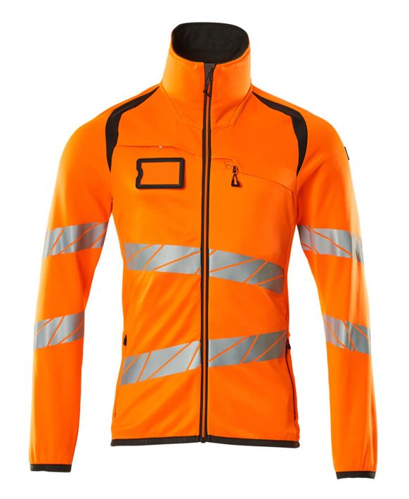 Fleecepullover mit Reißverschluss ACCELERATE SAFE hi-vis orange/dunkelanthrazit