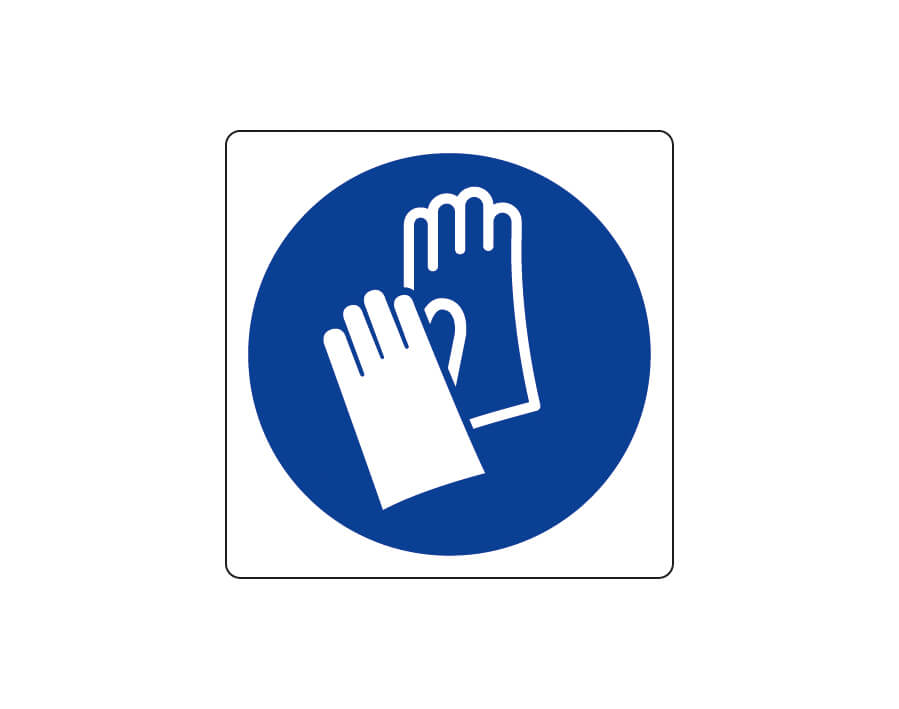 Gebotsschild:
Handschutz benutzen