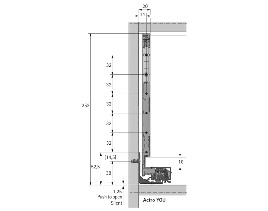 AvanTech YOU bianco - altezza 251 mm