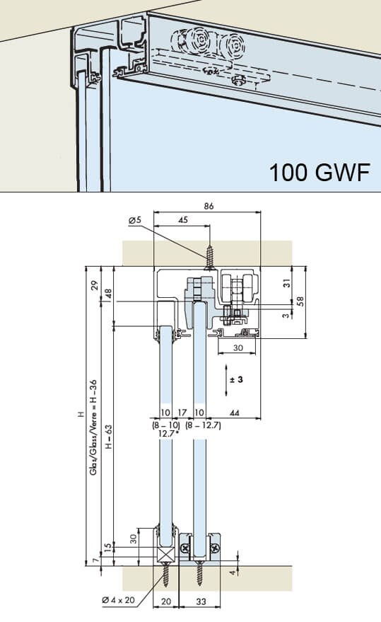 Schiebetür Hawa GWF