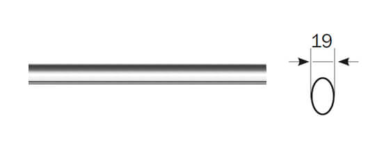 Oval-Querstange für Panikbeschlag Base-Inox