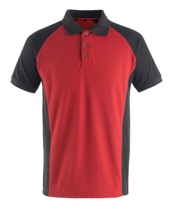 Polo-Shirt UNIQUE rot/schwarz