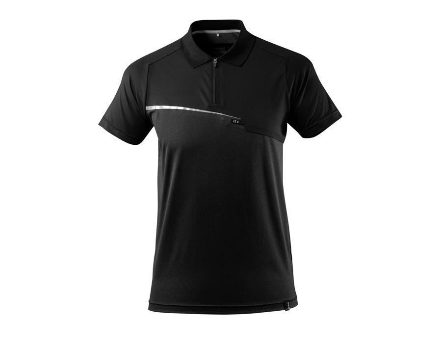 Polo-Shirt mit Brusttasche ADVANCED schwarz