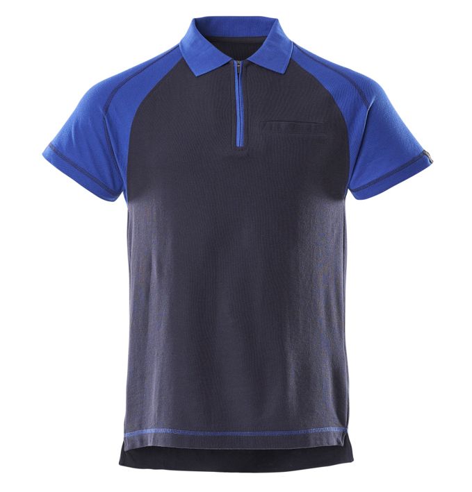 Polo-Shirt mit Brusttasche IMAGE marine/kornblau