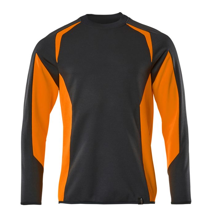 Sweatshirt ACCELERATE SAFE schwarzblau/hi-vis orange