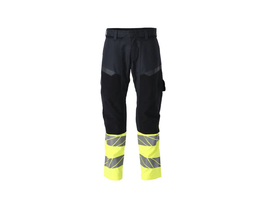 Hose mit Knietaschen ACCELERATE MULTISAFE schwarzblau/hi-vis gelb