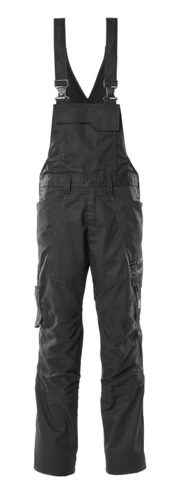 Latzhose mit Knietaschen ACCELERATE schwarz