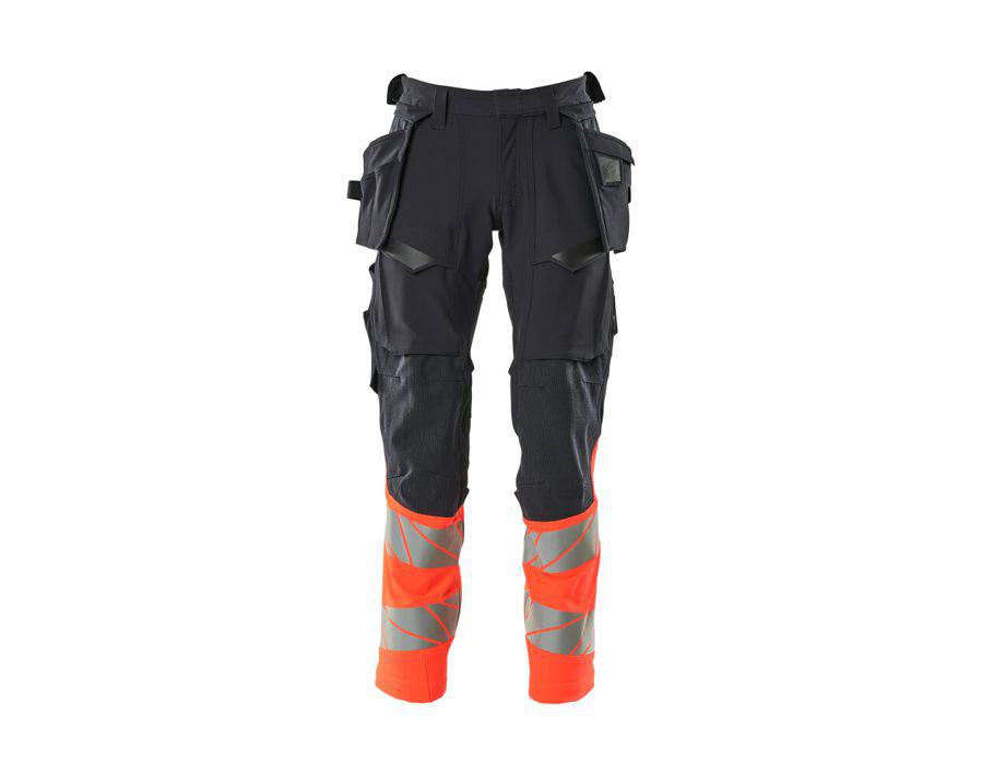 Hose mit Hängetaschen ACCELERATE SAFE schwarzblau/hi-vis rot
