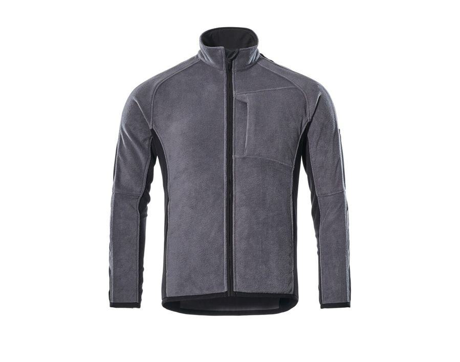 Fleecejacke UNIQUE anthrazit/schwarz