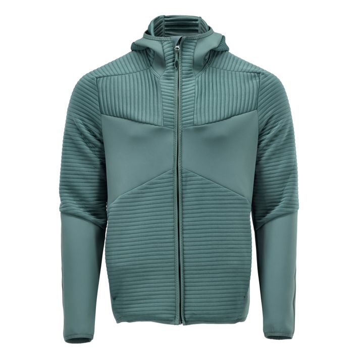 Fleece Kapuzensweatshirt mit Reißverschluss CUSTOMIZED helles Waldgrün