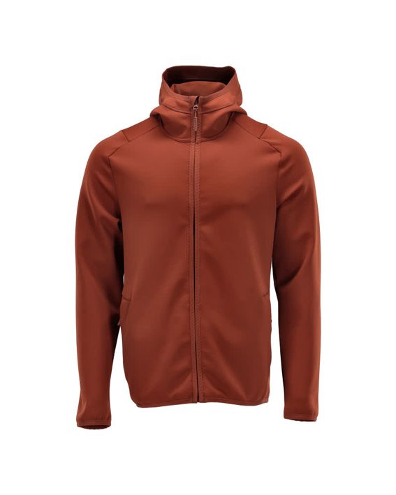 Fleecepullover mit Kapuze CUSTOMIZED Herbstrot
