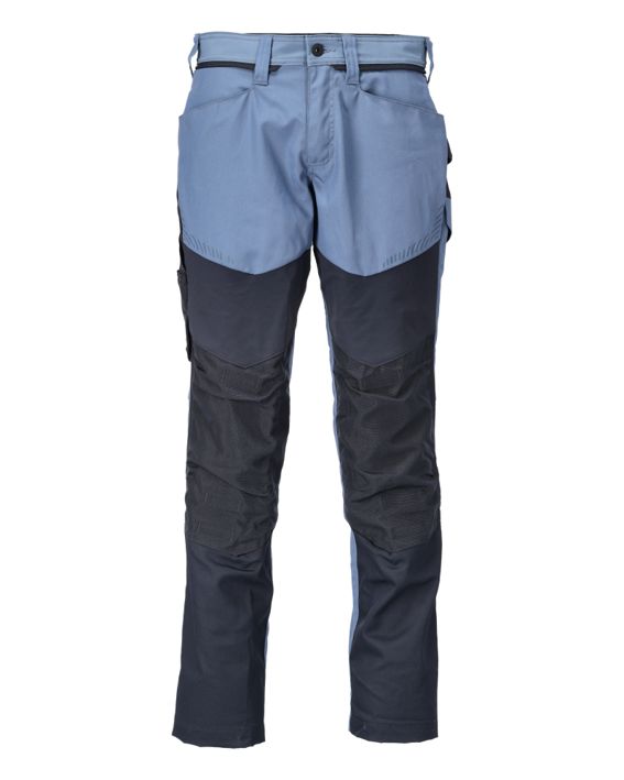 Hose mit Knietaschen CUSTOMIZED steinblau/schwarzblau