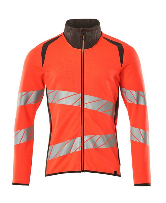 Sweatshirt mit Reißverschluss ACCELERATE SAFE hi-vis rot/dunkelanthrazit