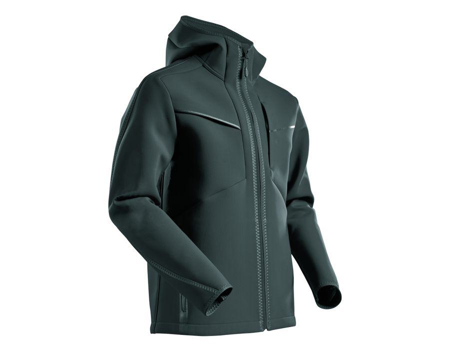 Giacca Softshell con cappuccio CUSTOMIZED verde foresta