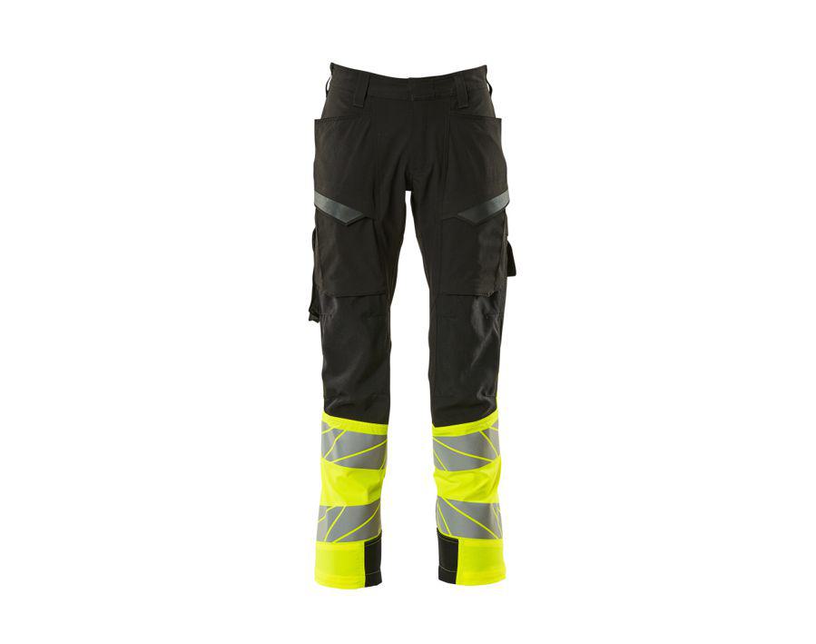 Hose mit Schenkeltaschen ACCELERATE SAFE schwarz/hi-vis gelb