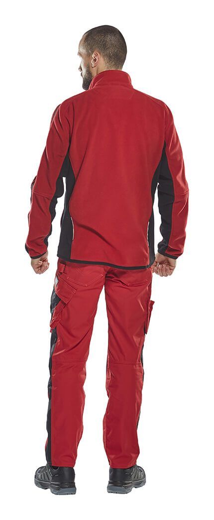 Fleecejacke UNIQUE rot/schwarz