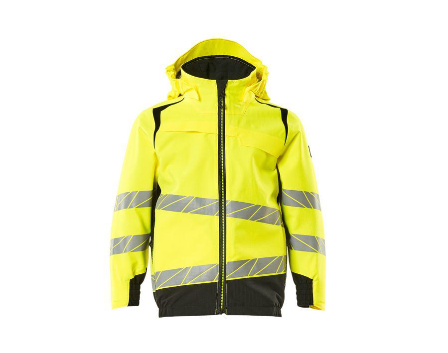 Hard Shell Jacke für Kinder ACCELERATE SAFE hi-vis gelb/schwarz