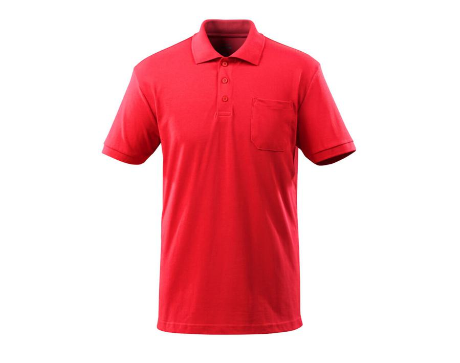 Polo-Shirt mit Brusttasche CROSSOVER verkehrsrot