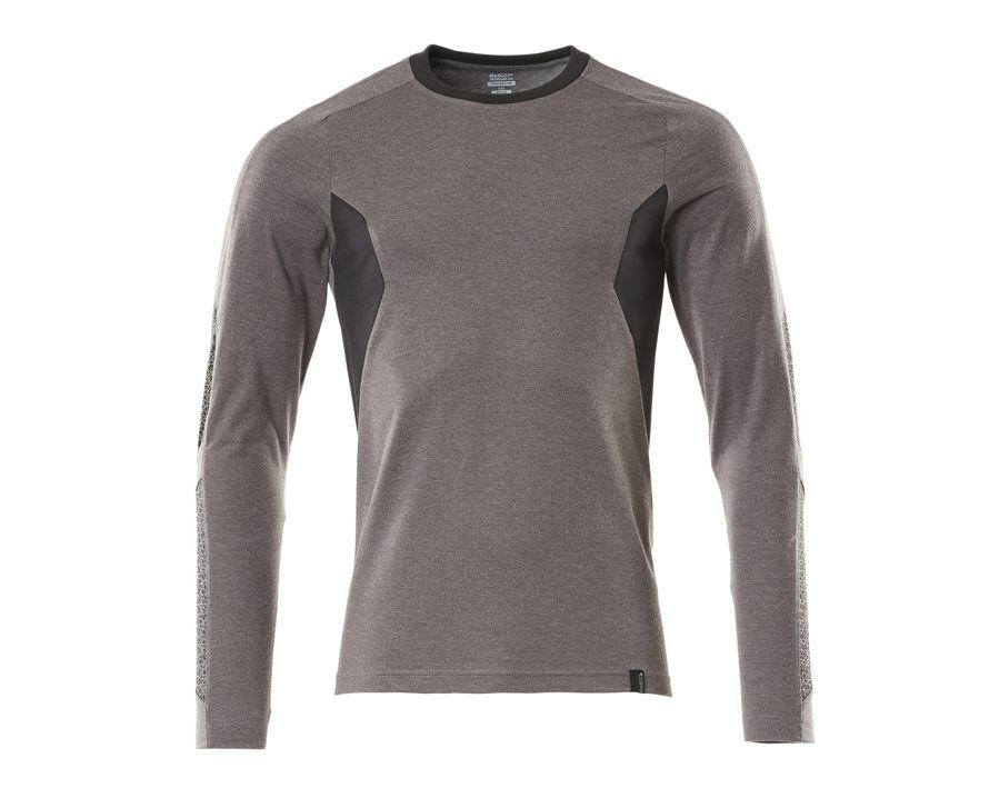 T-Shirt, Langarm ACCELERATE dunkelanthrazit/schwarz
