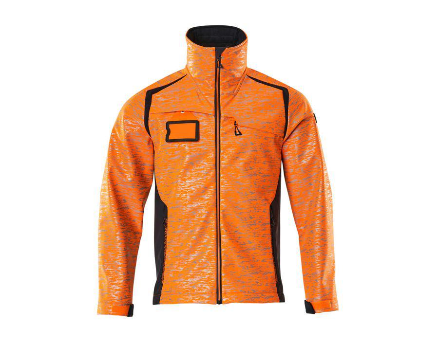 Soft Shell Jacke ACCELERATE SAFE hi-vis orange/schwarzblau