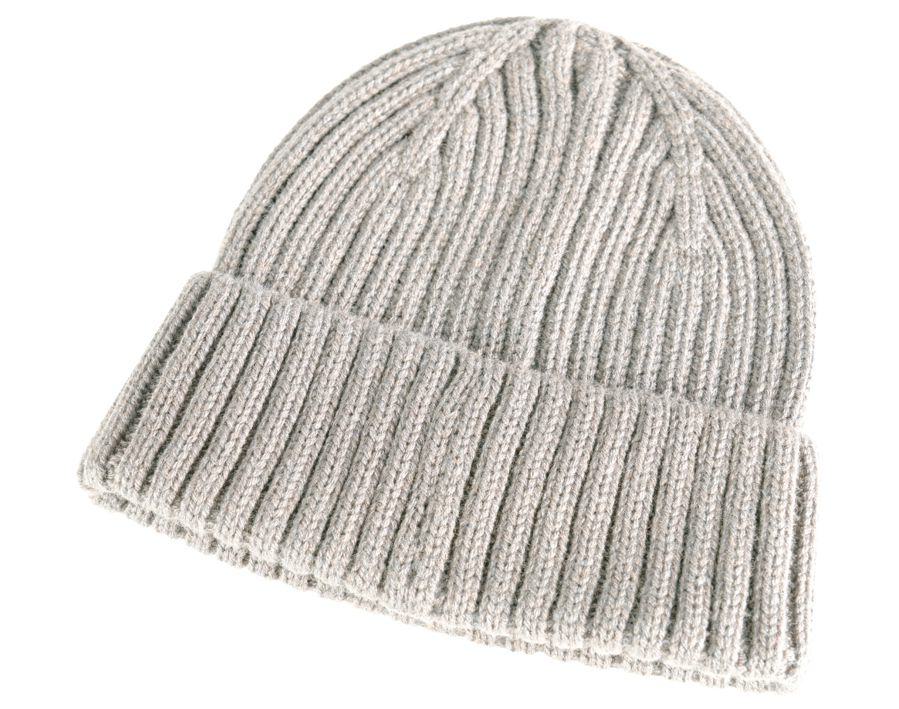 Strickmütze CUSTOMIZED silbergrau