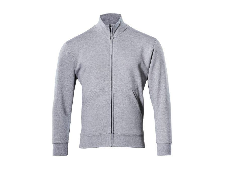 Sweatshirt mit Reißverschluss CROSSOVER grau-meliert