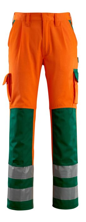 Hose mit Knietaschen SAFE COMPETE hi-vis orange/grün