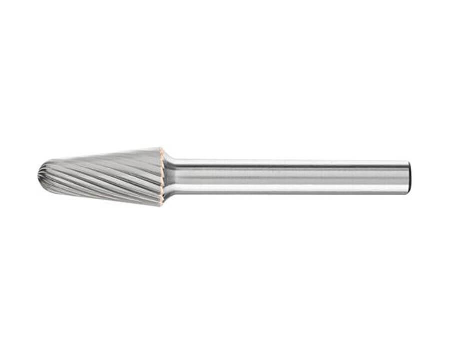 Hartmetallfrässtift (Rotorfräser) DIN 8033 – Schaft-Ø 6 mm, Rundkegelform KEL, Zahnung 3