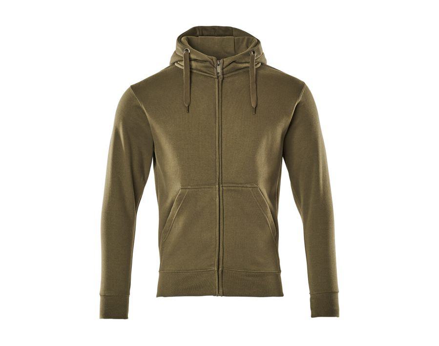 Kapuzensweatshirt mit Reißverschluss CROSSOVER moosgrün
