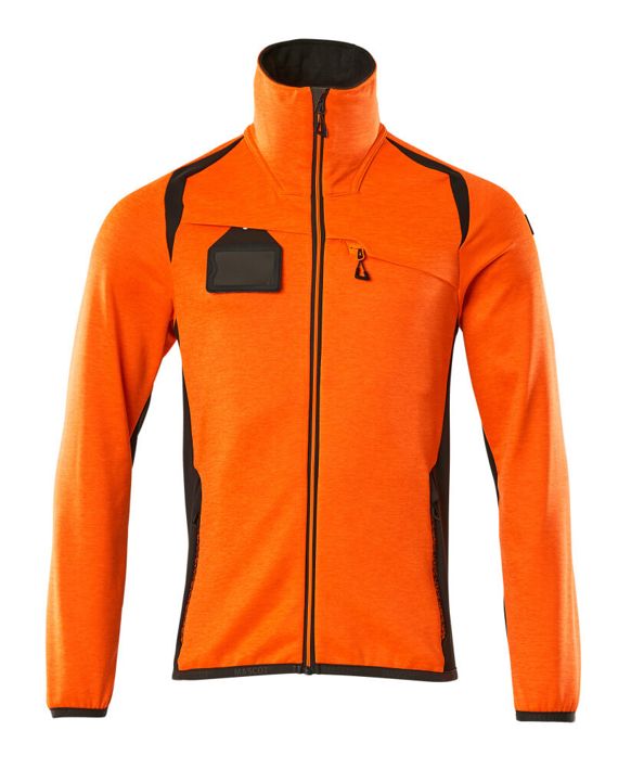 Fleecepullover mit Reißverschluss ACCELERATE SAFE hi-vis orange/dunkelanthrazit