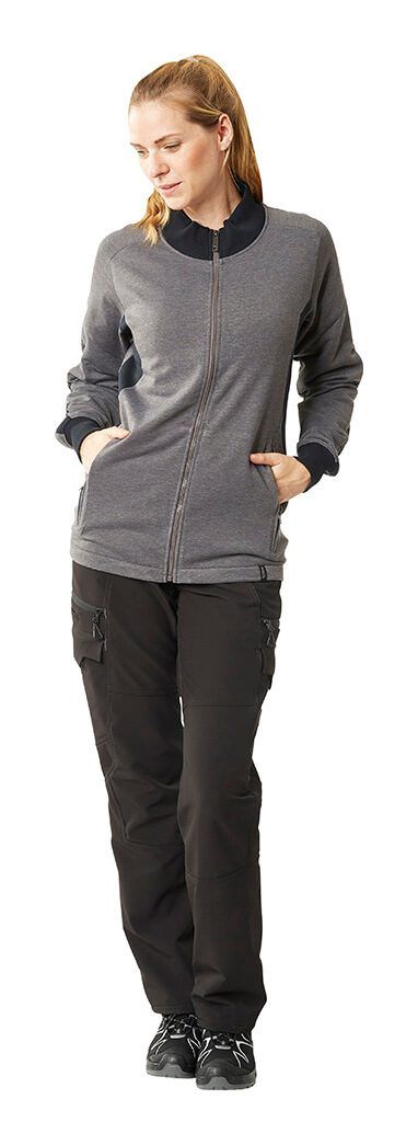 Sweatshirt mit Reißverschluss ACCELERATE dunkelanthrazit/schwarz