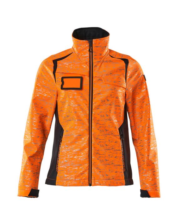 Soft Shell Jacke ACCELERATE SAFE hi-vis orange/schwarzblau