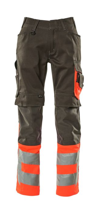 Hose mit Knietaschen SAFE SUPREME dunkelanthrazit/hi-vis rot