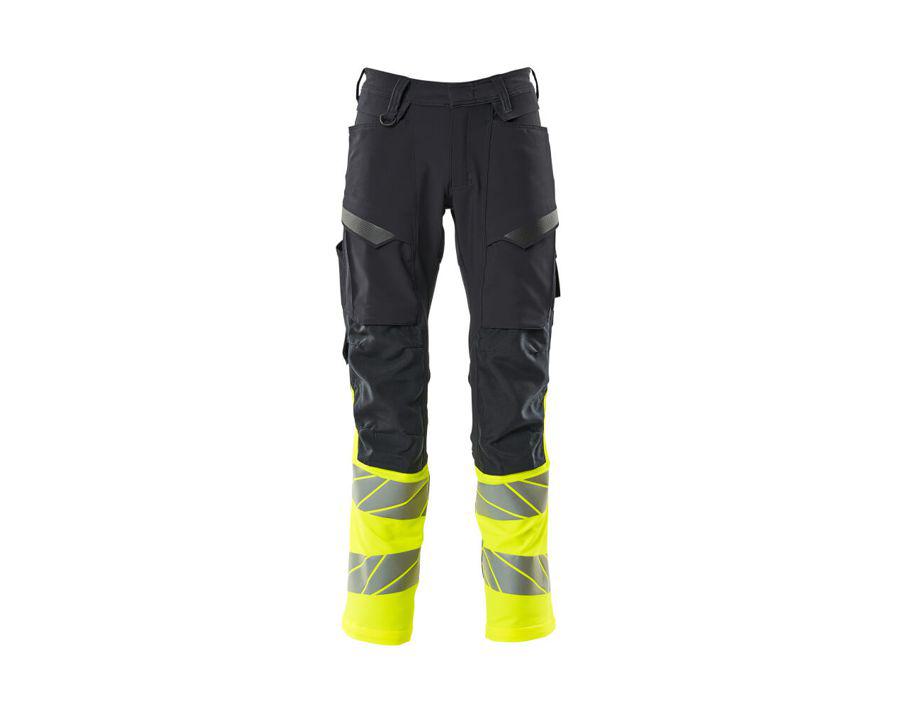 Hose mit Knietaschen ACCELERATE SAFE schwarzblau/hi-vis gelb