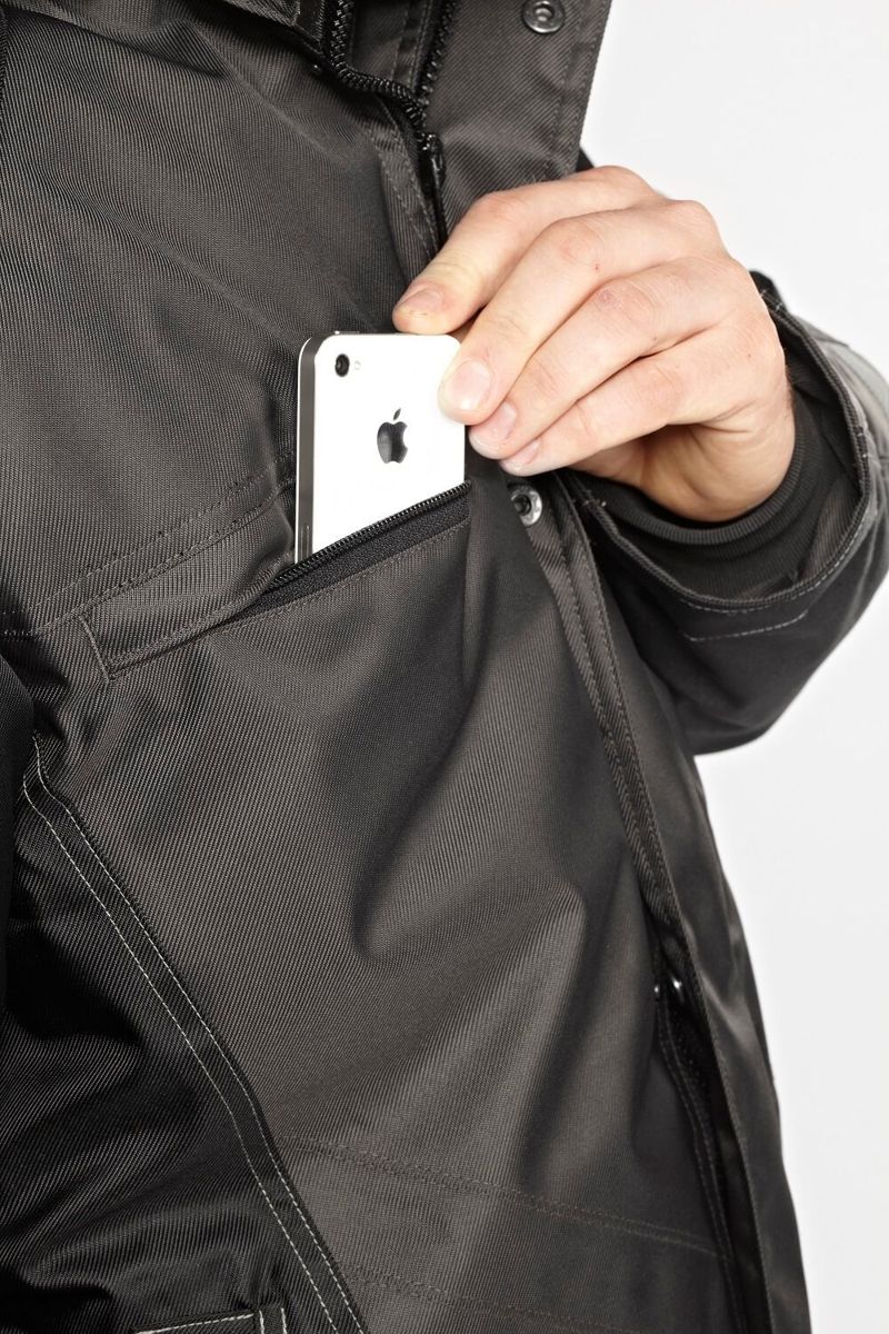 Winterjacke UNIQUE anthrazit/schwarz