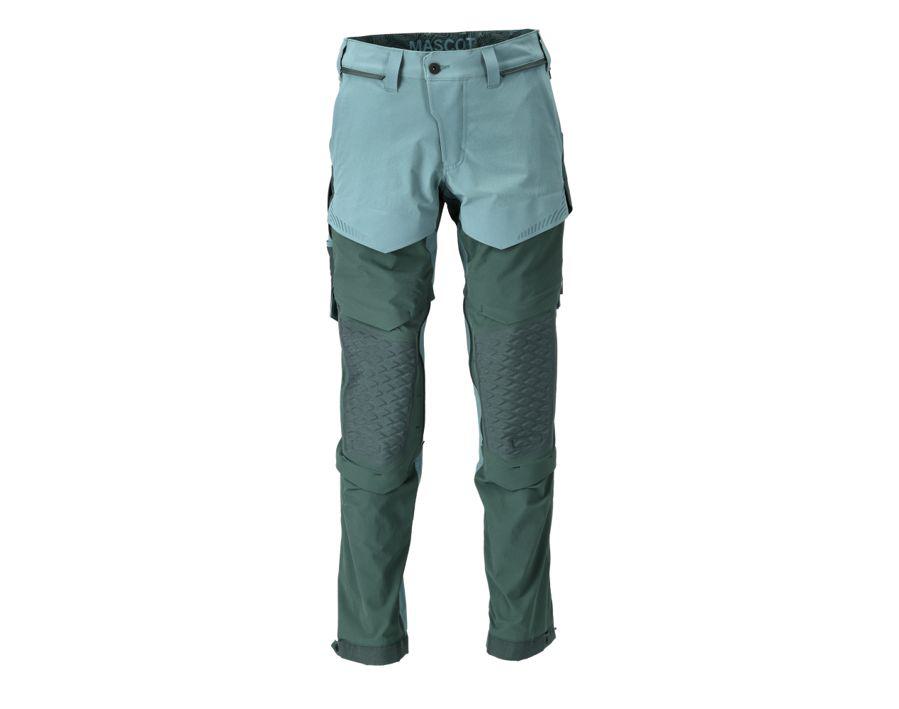 Hose mit Knietaschen CUSTOMIZED helles waldgrün/waldgrün