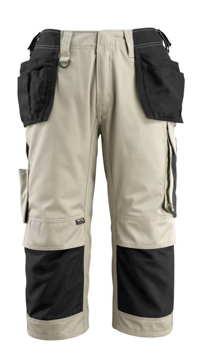 Dreiviertel-Hose mit Hängetaschen UNIQUE hellkhaki/schwarz