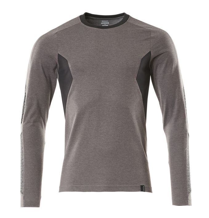 T-Shirt, Langarm ACCELERATE dunkelanthrazit/schwarz