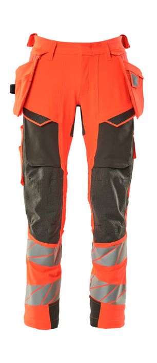 Hose mit Hängetaschen ACCELERATE SAFE hi-vis rot/dunkelanthrazit