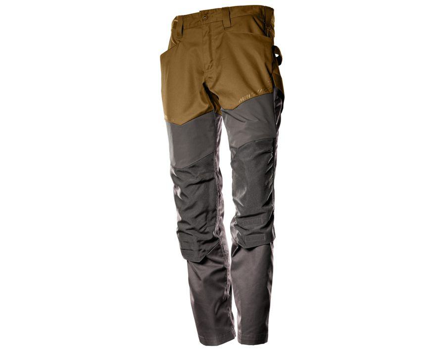 Hose mit Knietaschen CUSTOMIZED nussbraun/schwarz