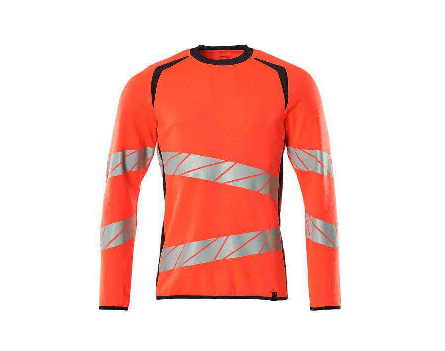 Sweatshirt ACCELERATE SAFE Hi-vis rot/schwarzblau