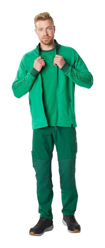 Sweatshirt mit Reißverschluss ACCELERATE azurblau/schwarzblau