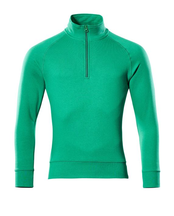 Sweatshirt mit kurzem Reißverschluss CROSSOVER grasgrün