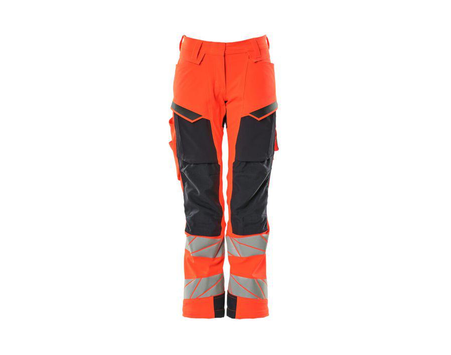 Hose mit Knietaschen ACCELERATE SAFE Hi-vis rot/schwarzblau