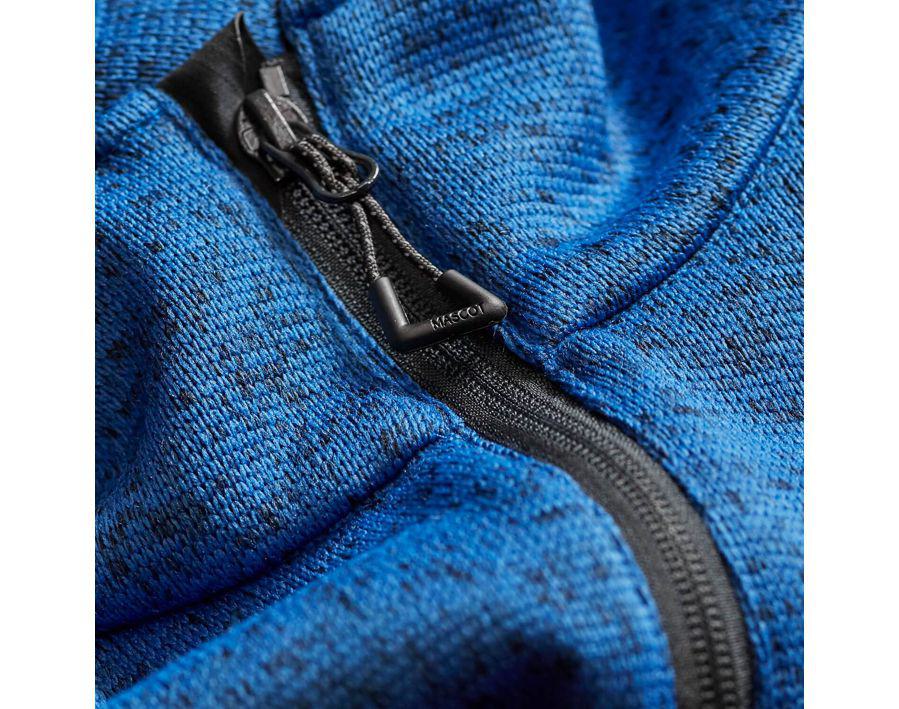 Strickpullover mit Reißverschluss ACCELERATE azurblau/schwarzblau
