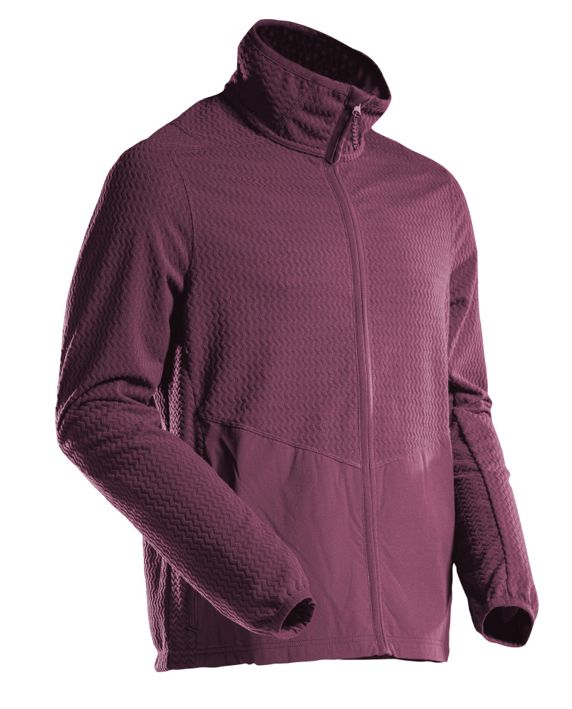 Microfleece Pullover mit Reißverschluss CUSTOMIZED bordeaux