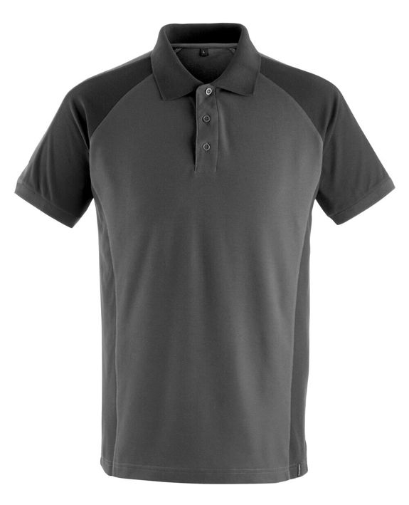 Polo-Shirt UNIQUE dunkelanthrazit/schwarz
