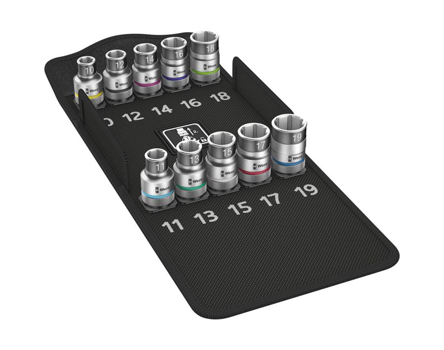 Sechskant-Steckschlüssel-Garnitur 1/2" Zyklop, 10-teilig