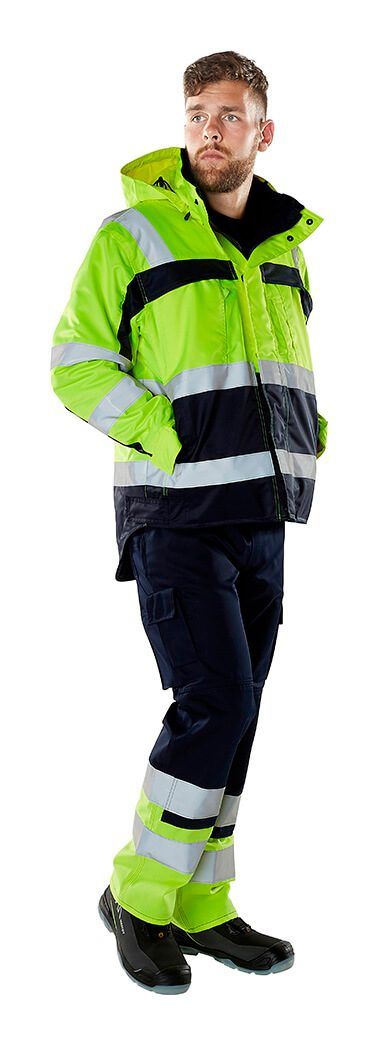 Hose mit Knietaschen SAFE COMPETE anthrazit/hi-vis gelb